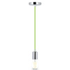 Lampa Wisząca Oprawa E27 Chromowy klosz z zielonym kablem VT-7338 V-TAC