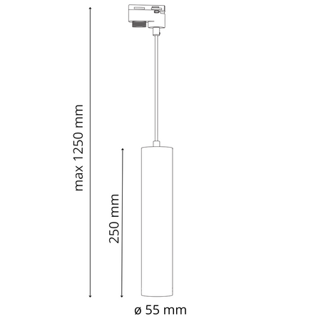 Zestaw Szynowy Szynoprzewód Szyna Listwa 1-Fazowa + 3x Reflektor GU10 Czarna MARIBEL Sanico Goldlux