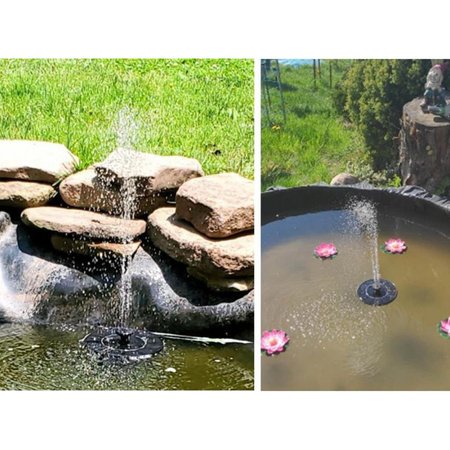 Fontanna Solarna LED HERMES Ogrodowa Pływająca z Pompą 180l/h LUMILED