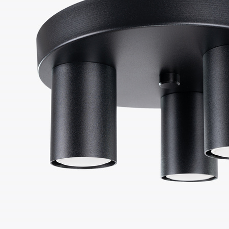 Lampa Sufitowa Plafon Tuba Spot 3x GU10 Czarna Lagos Ocean Green SL.1466 Sollux