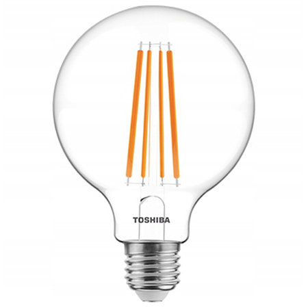 Żarówka LED E27 G95 11W = 100W 1521lm 2700K Ciepła Filament Ściemnialna TOSHIBA