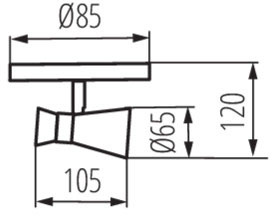 Oprawa lampa sufitowa MILENO GU10 srebrna miedziana Kanlux
