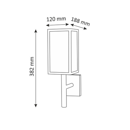 Kinkiet Ogrodowy Lampa Elewacyjna Malmo Góra E27 Grafit - GOLDLUX (Polux)