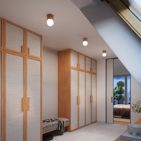 Lampa Sufitowa Oprawa Natynkowa G9 Natruralne Drewno Biała Solis Peach Puff SL.1407 Sollux