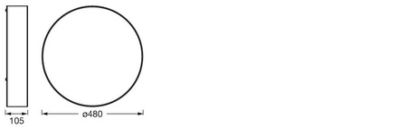 Plafon Lampa Sufitowa Natynkowa E27 Brązowy 48cm Orbis Ledvance