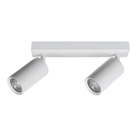 Lampa Sufitowa Oprawa Halogenowa Punktowa Spot Reflektor Tuba 2x GU10 Biały Minimalistyczny Solo Rabalux