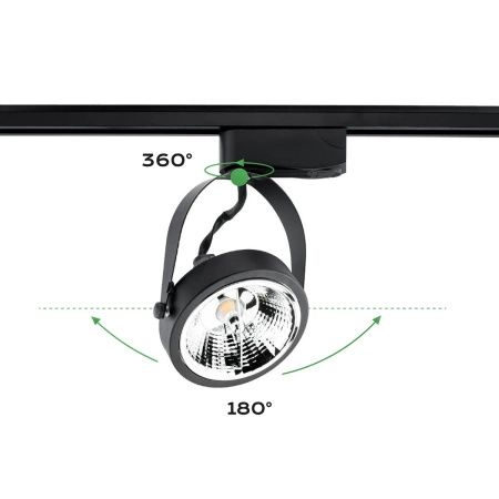 Zestaw Szyna Oświetleniowa Szynoprzewód 2m + 4x Reflektor Szynowy GU10 AR111 VICTUS CZARNY