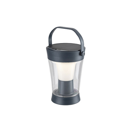 Lampa Ogrodowa LED Dekoracyjna Solarna 3W 300lm 4000K RGB Ściemnialna IP54 z Czujnikiem Zmierzchu Szary Nowoczesny Angers Rabalux