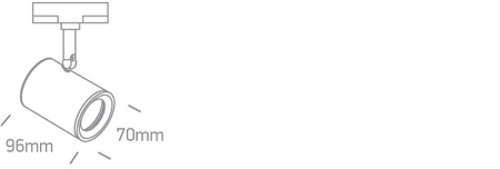 Reflektor szynowy 3 – fazowy OSSI biały GU10