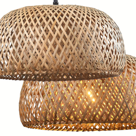 Lampa Wisząca Zwis E27 Beżowa Bambus BAMBOO NATURAL Sanico Goldlux