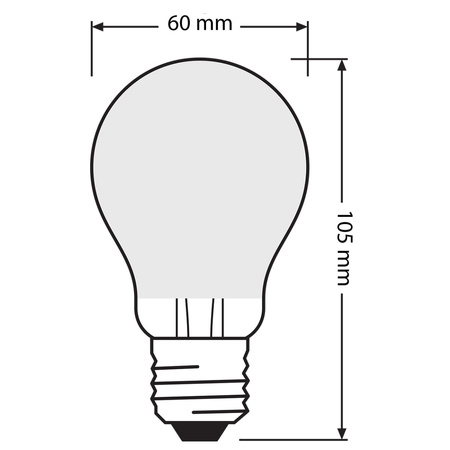 Żarówka LED E27 A60 4W = 40W 470lm 4000K Neutralna 300° Filament OSRAM Parathom