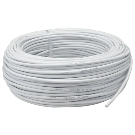 Przewód Kabel OMY 300/300V 3x1,5mm Biały 1m ELEKTROKABEL