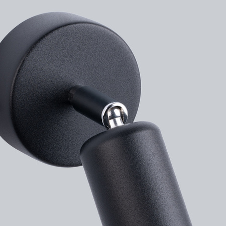 Lampa Ścienna Kinkiet E27 Tuba Ruchoma Czarna Minimalistyczna Fornes Sollux