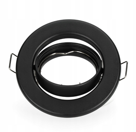 Oprawa Podtynkowa GU10 Halogenowa Wpuszczana Spot Oczko Czarna Okrągła Decoro Kobi