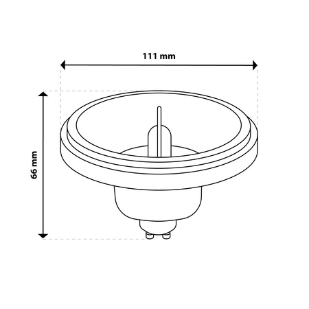 Żarówka LED GU10 Reflektor ES111 10W = 75W 1055lm 4000K Neutralna 24° Srebrna LUMILED
