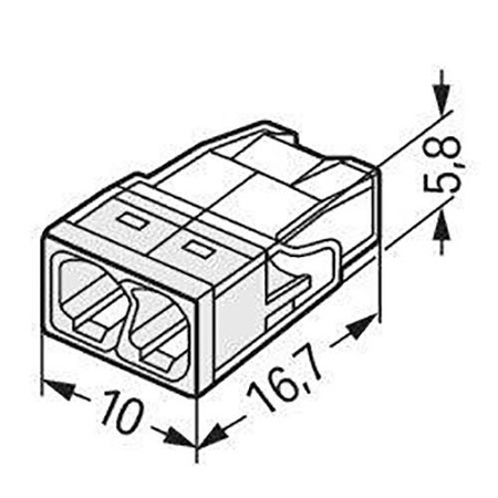 Szybkozłączki Złączki Instalacyjne Zestaw 100x 2273-202 na Drut 2x0,5-2,5mm