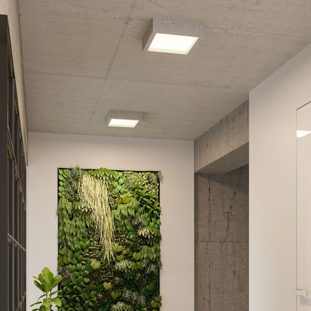 Lampa Sufitowa Oprawa Natynkowa Plafon Kwadratowa 3000K Ciepła Szara Industrialna Riza Sollux