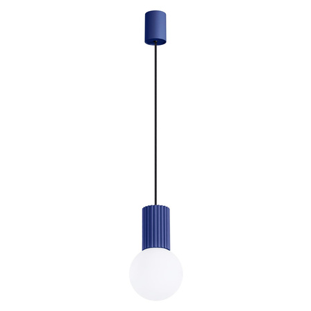 Lampa Wisząca Zwis G9 Okrągła Granatowa Nowoczesna Matowa Halo Sollux