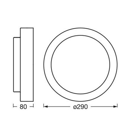 Plafon Lampa Sufitowa Natynkowa E27 Nikiel 29cm Orbis Ledvance