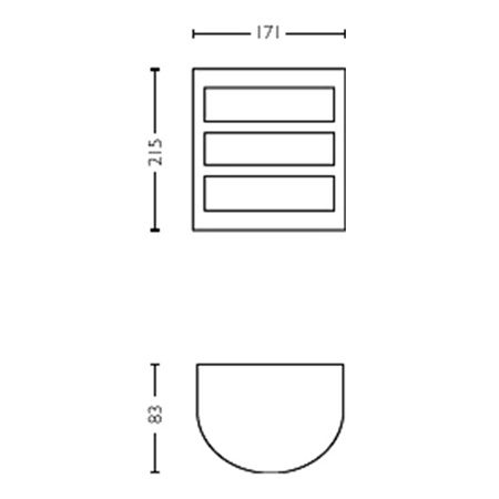 Kinkiet Ogrodowy Lampa Elewacyjna Zewnętrzna LED 6W 500lm 4000K Antracyt IP44 Python Philips