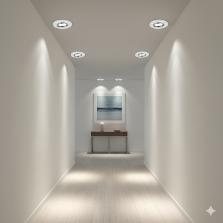 Oprawa sufitowa podtynkowa metalowa Fobos 7805 GOLDLUX (Polux) okrągła biała + gniazdo MR16