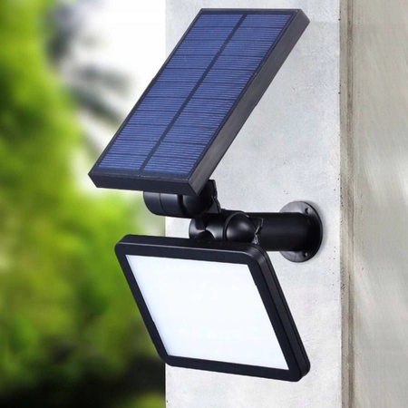 Naświetlacz Solarny LED WBIJANY Reflektor 3W 5500-6000K Zimna IP54 Czarny Masterled Czujnik