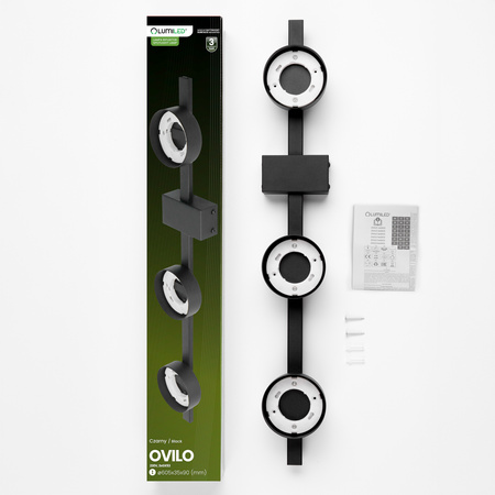 Lampa Sufitowa OVILO Oprawa Halogenowa LED 3x GX53 Spot Kinkiet Reflektor Ścienna LUMILED
