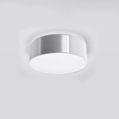Lampa Sufitowa Plafon E27 Okrągła Szara Minimalistyczna Arena Sollux