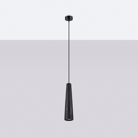 Lampa Sufitowa Wisząca Zwis GU10 Geometryczna Czarna Industrialna Electra Sollux