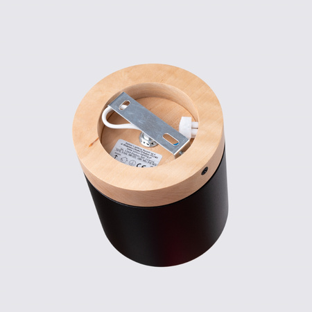 Lampa Sufitowa Oprawa Natynkowa GU10 Tubularna Czarna Brązowa Skandynawska Rif Sollux