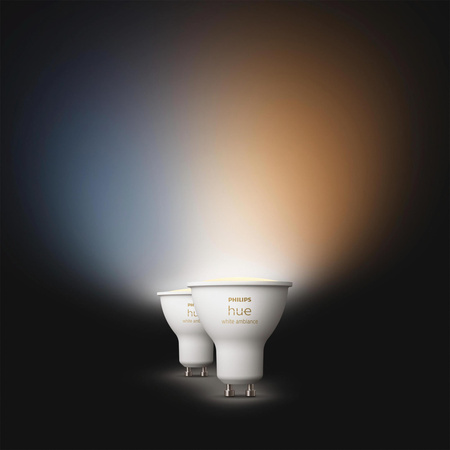 2x Żarówka LED GU10 Reflektor 4.2W = 50W 400lm 2200-6500K CCT SMART Inteligentna Bluetooth ZigBee White Ambiance Philips HUE