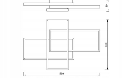 Lampa Sufitowa Żyrandol LED 72W CCT GALAXIS ORION Czarny + Pilot Sterujący