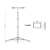 Naświetlacz halogen LED na statywie 2x50W 3500 lm 4000K Ecolight