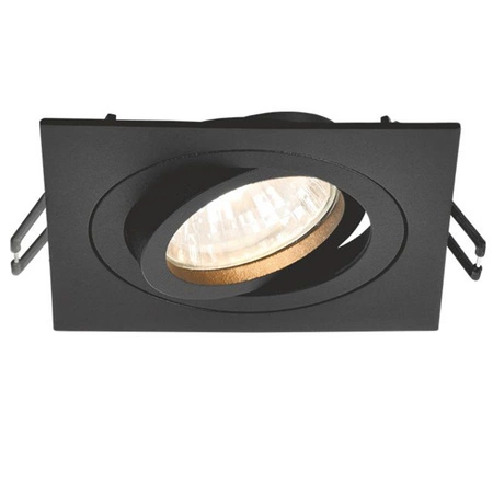 Oprawa Sufitowa Wpuszczana Podtynkowa Halogenowa GU10 VIDEX Czarna Kwadratowa Ruchoma