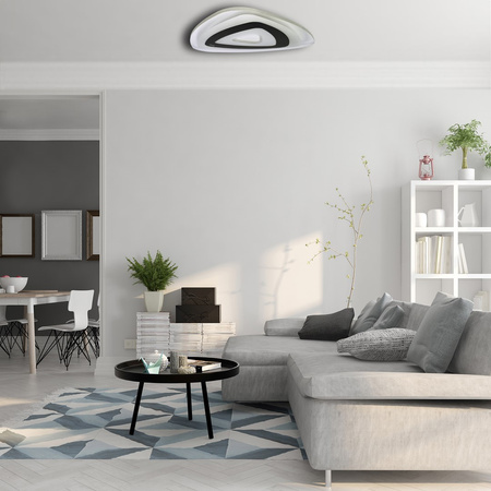 Plafon natynkowy VOLTA 38W LED + PILOT Trójkątny Niereguralny Kształt ML106 Milagro Metal + Akryl