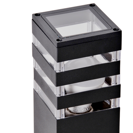 SŁUPEK ogrodowy lampa oprawa stojąca LED E27 TEKSAS grafit 74cm GOLDLUX (Polux)