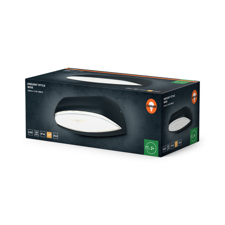 Kinkiet Ogrodowy Lampa Elewacyjna Zewnętrzna LED 12W 530lm 3000K Ciepła Szary IP54 Endura Osram
