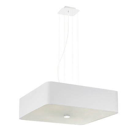 Lampa Sufitowa Wisząca Zwis 5x E27 Żyrandol Kwadratowa Biała Minimalistyczna Lokko Sollux