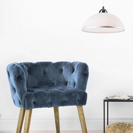 Lampa Wisząca Sufitowa MEL E27 Biała Srebrna Klasyczna LM-1.62 Lamkur