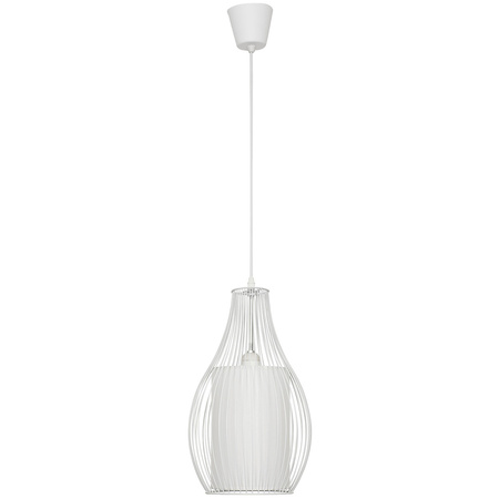 Lampa Sufitowa CAMILLA 4611 Nowodvorski Biała E27 Wisząca Druciana Stal ?26 cm Loftowa