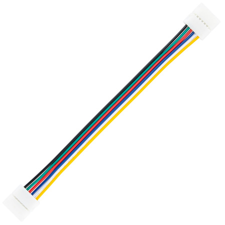 Złączka do taśmy LED 6PIN RGB+CCT zatrzask 2-stronny z przewodem 12mm