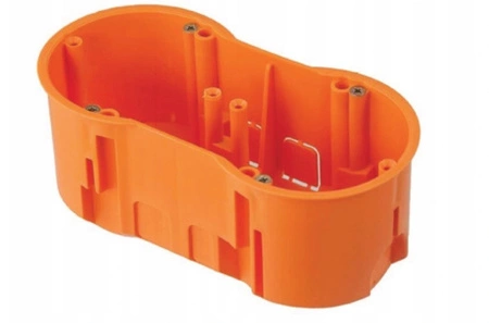 Puszka Instalacyjna Podtynkowa Podwójna Głęboka Elektryczna 2x60 z Wkrętami PAWBOL