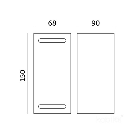 Lampa Ogrodowa Kinkiet Elewacyjny Zewnętrzny 2x GU10 IP54 Czarna Querk Kobi