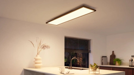 Panel LED Lampa Sufitowa Natynkowa 120x30 cm 39W 3750lm IP20 White Ambiance TW Czarna Inteligentna SMART Zigbee Bluetooth Aurelle Philips HUE