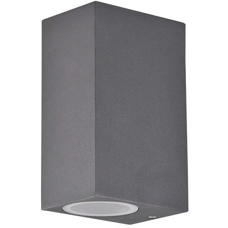 Kinkiet ogrodowy zewnętrzny góra dół na LED 2x GU10 BOSTON GOLDLUX (Polux) ALUMINIUM SZARY