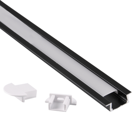 Profil Aluminiowy Osłona do Taśm Pasków LED Czarna Sanico Goldlux