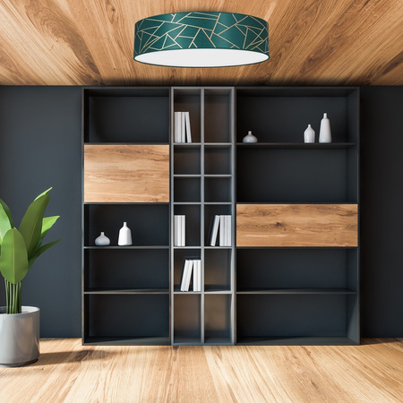 Plafon LED Lampa Sufitowa ZIGGY Zielona Złota Zielona 3xE27 Ø60cm Milagro