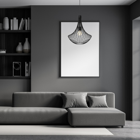 Lampa Wisząca Sufitowa CESTA Czarna 1xE27 Milagro