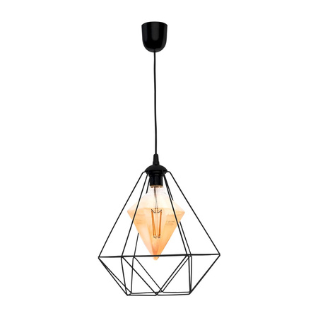 Lampa wisząca ALAMBRE 1xE27 4W Geometryczny Kształt Żarówka W Zestawie MLP4130 Milagro Metal