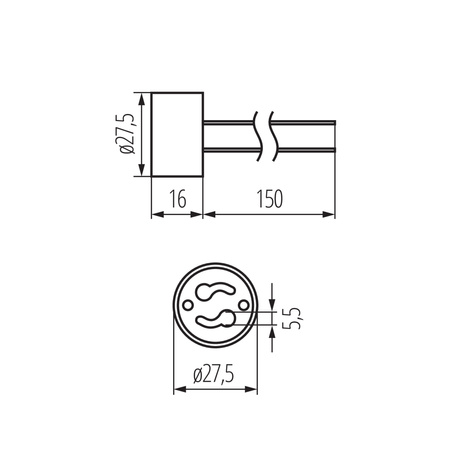 Oprawka Ceramiczna do Żarówek GU10 Szara HLDR-GZ10 Kanlux